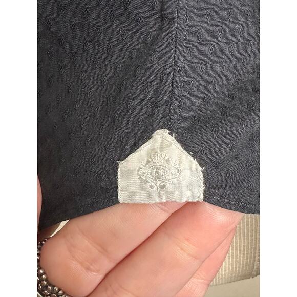 Luici Borreli Napoli black button fitted long sleeves fitted shirt size 44-XL - Picture 5 of 11